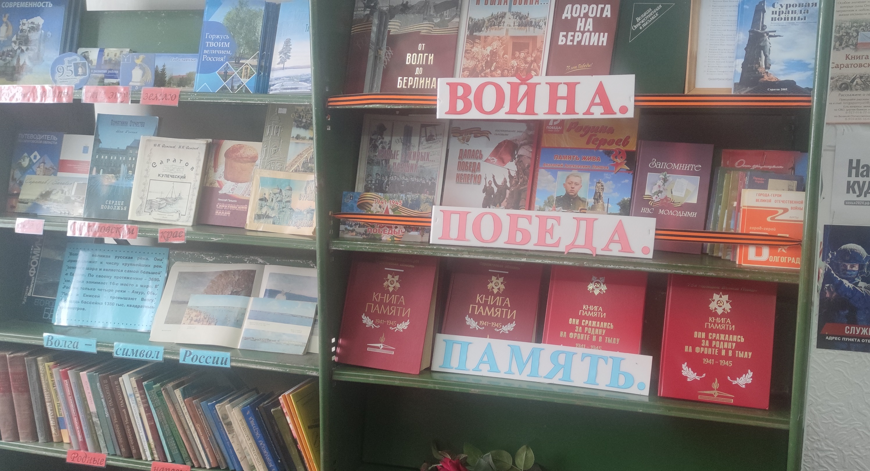 Книжная выставка «Война.Память.Победа».