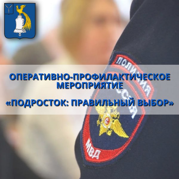 Оперативно-профилактическое мероприятие «Подросток: правильный выбор».